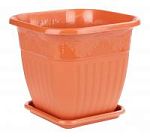 Горшок цв."Лозанна" 3л квадратный (коричневый) (уп.1