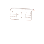 Вешалка с полкой 60 (Белый)